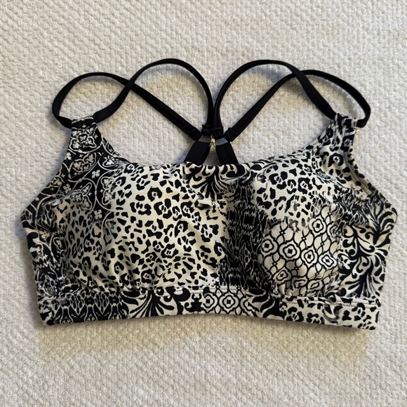 Sunsets Bikini Top with Underwire. Very supportive.  Black white 32D - Picture 1 of 6